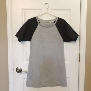 J Crew Gray Sweatshirt T Shirt Mini Dress S